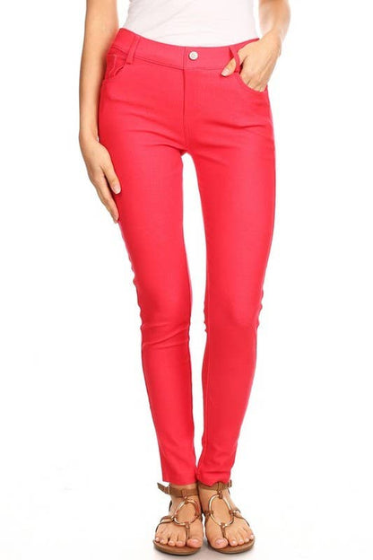 Yelete - Cotton-Blend 5-Pocket Skinny Jeggings