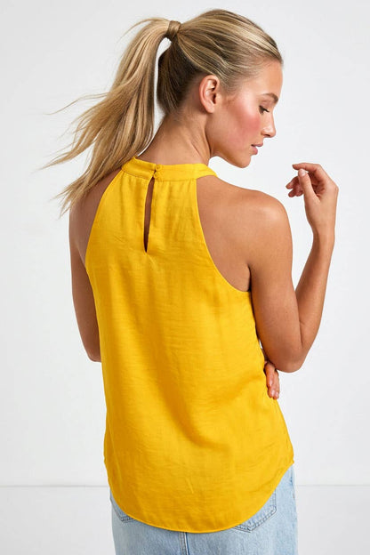 Naked Zebra - Cord Keyhole Sleeveless Top