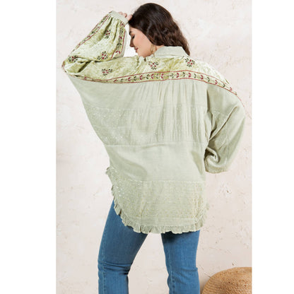 Young Threads - Bohemian Elegance: Stonewashed Rayon Top 