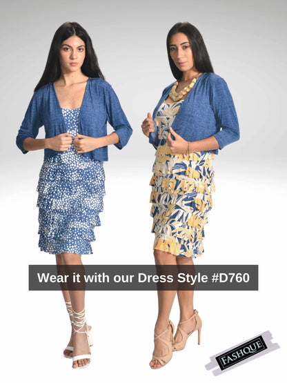 Fashque Designs - Bolero with 3/4 Sleeves - T360