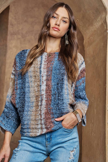 ADORA LA - MULTI COLOR SWEATER TOP