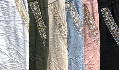 Look Mode Usa - Gold Sequin Embellished Pant