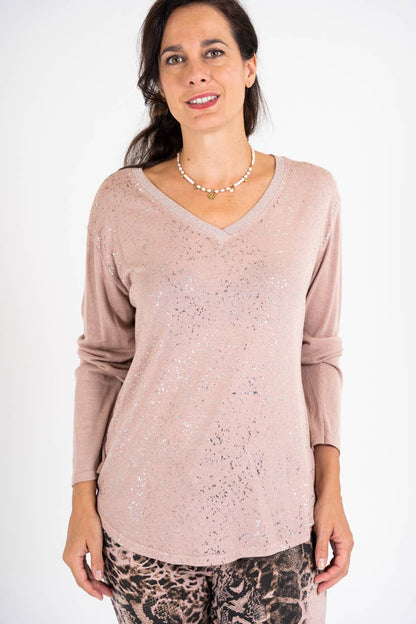 Look Mode Usa OUTLET - Shimmer Long Sleeve Shirt