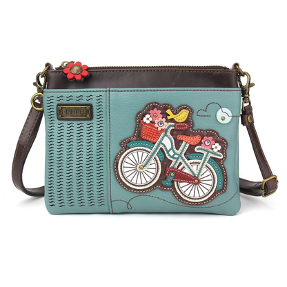 Chala Crossbody Blue Bicycle with flowers
